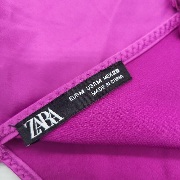 Zara Fuschia Pink Purple Cami Tank Top SZ M - Picture 3 of 7